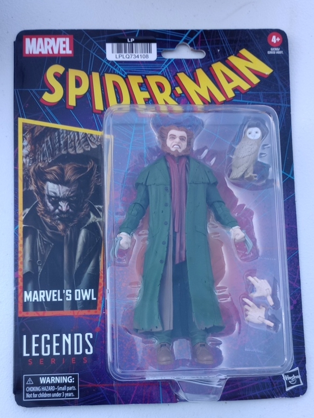 Marvel Spider-Man Legends Series Marvel's Owl Green Kids Costume Accessory New